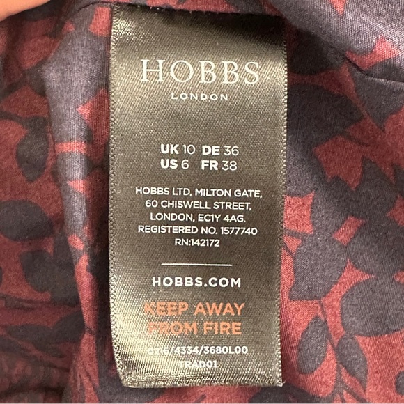 Hobbs London quilted jacket, navy, floral lining, size 6, classic, preppy, fall - Picture 9 of 14